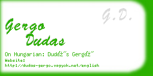 gergo dudas business card